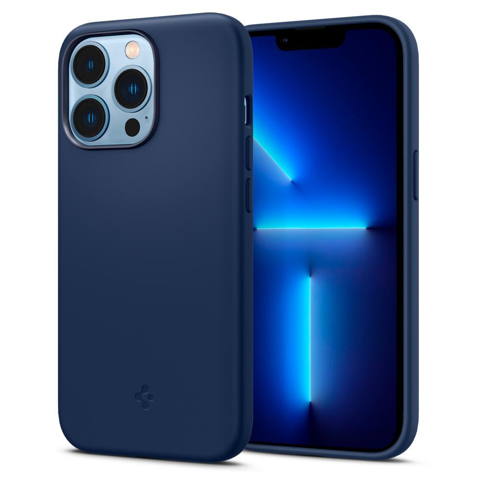 iPhone 13 Pro Kılıf, Spigen Silicone Fit Navy Blue