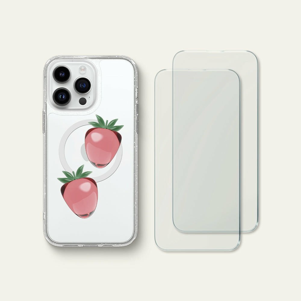 iPhone 14 Pro Max Kılıf, Ciel by Cyrill Shine Mag Clear Glitter Foodie Club (MagSafe Uyumlu) Pink