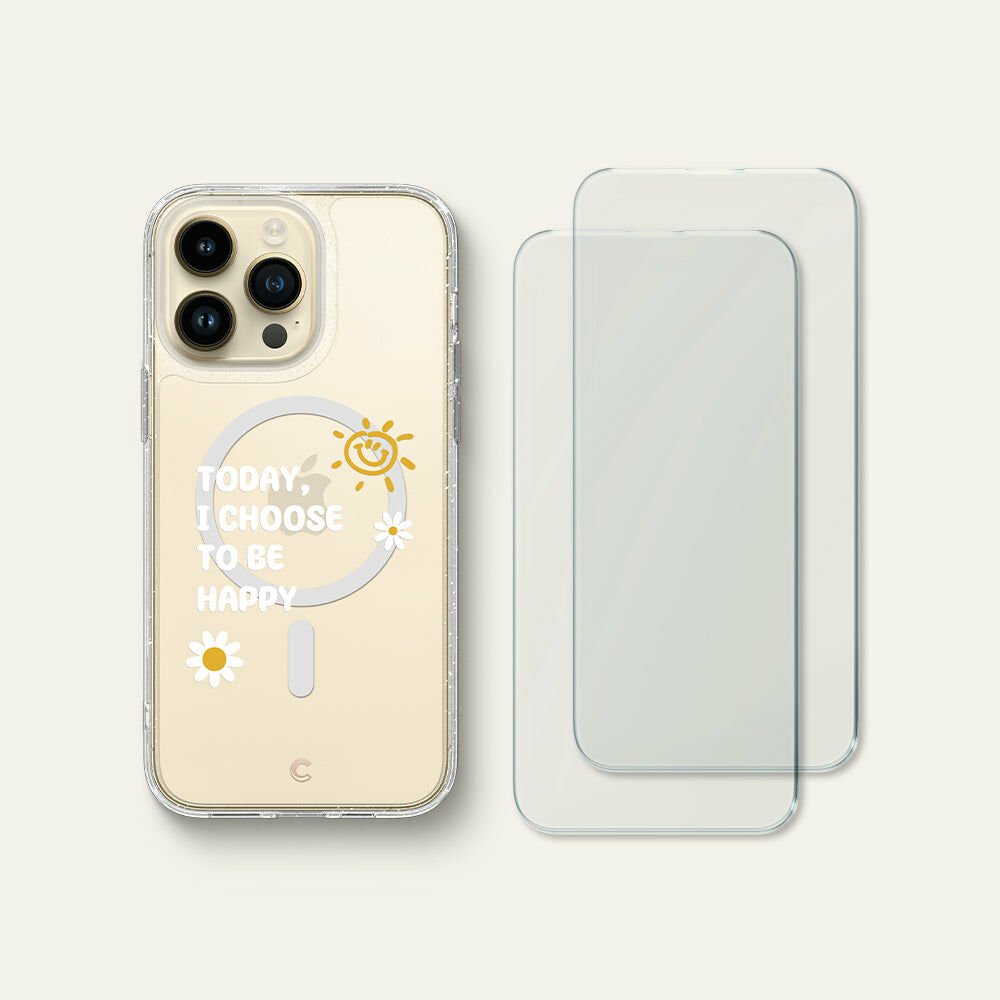 iPhone 14 Pro Kılıf, Ciel by Cyrill Shine Mag Clear Glitter Feeling Forecast (MagSafe Uyumlu) Brown