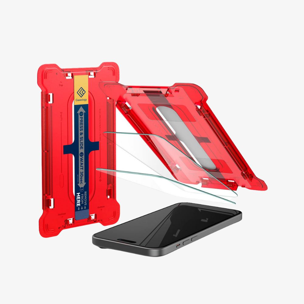 Spigen Caseology iPhone 15 Plus Cam Ekran Koruyucu Kolay Kurulum Snap Fit (2 Adet)