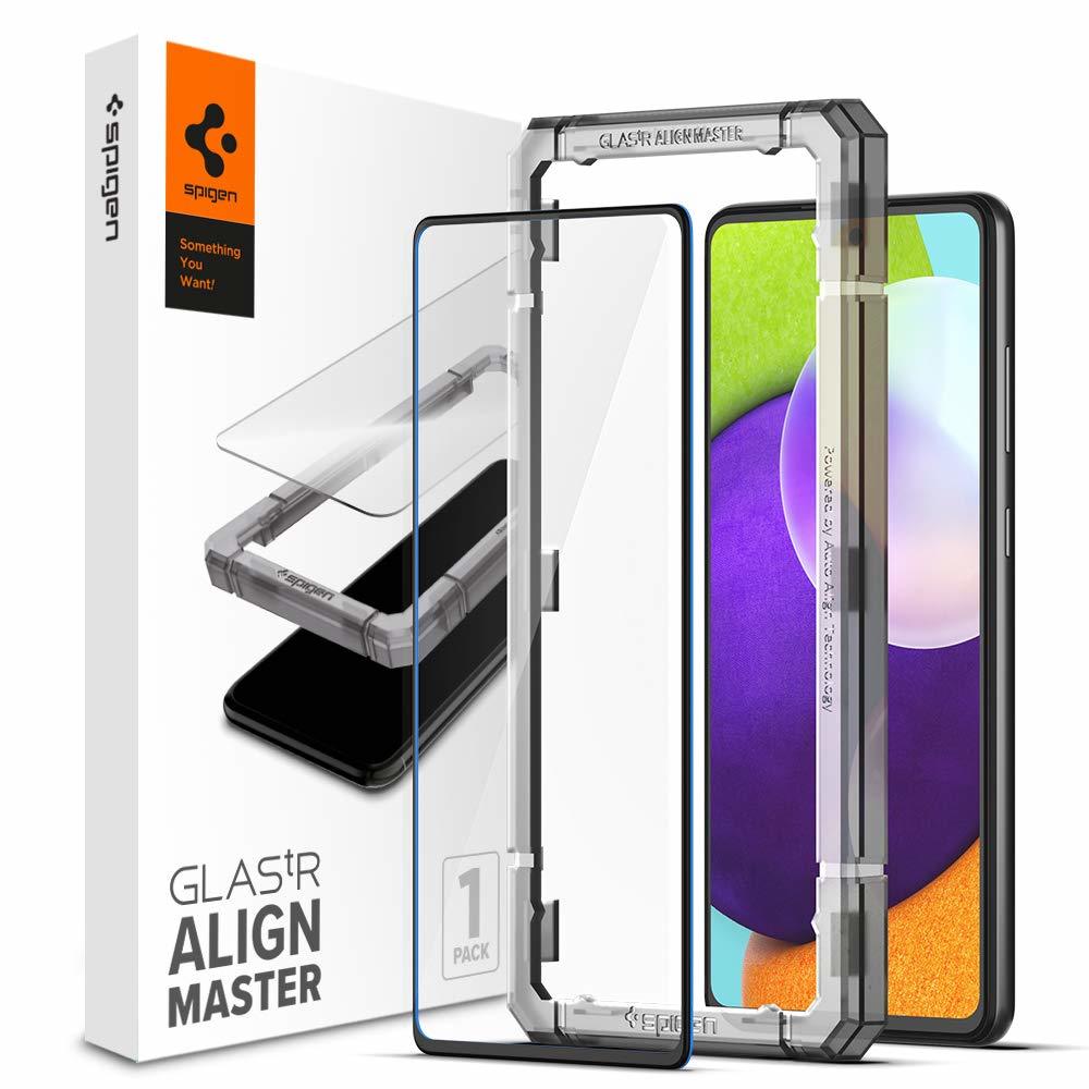 Galaxy A52 / A52s / A52 5G Cam Ekran Koruyucu Kolay Kurulum, Spigen AlignMaster Full Cover