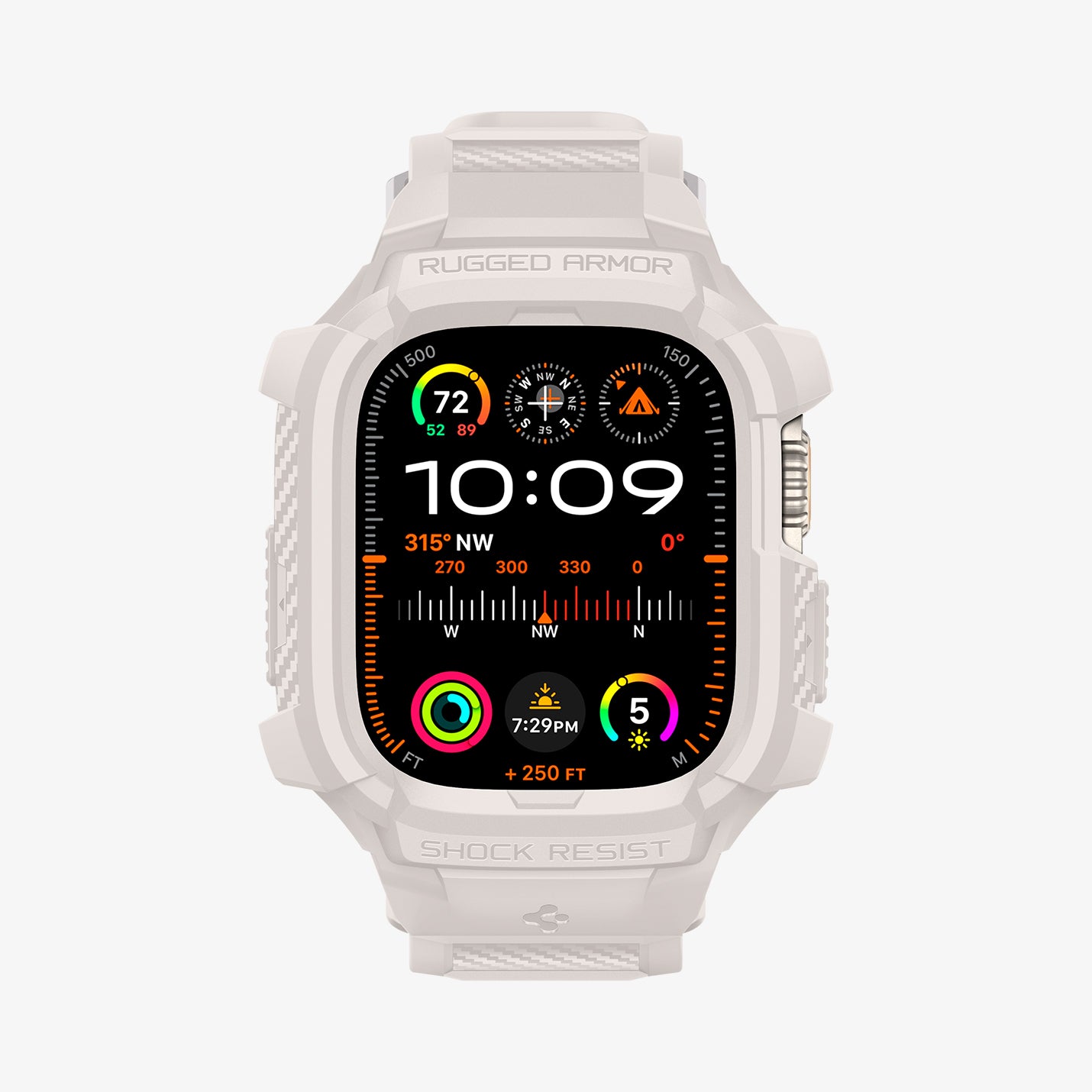 Spigen Apple Watch 49mm (Ultra 2/1) Kılıf & Kordon Kayış Rugged Armor Pro