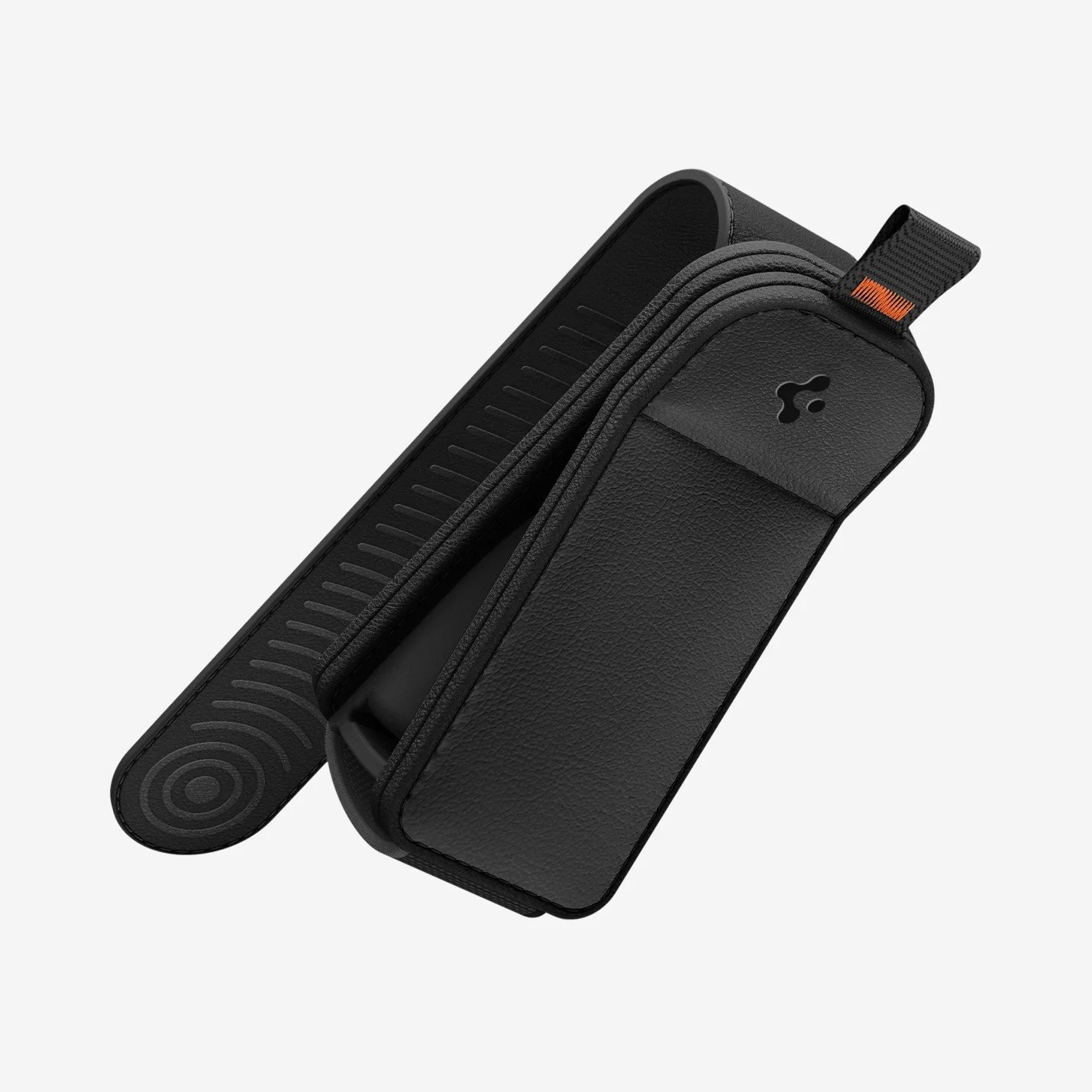 Spigen Premium Güneş Gözlüğü Tutucu Tüm Araçlar ile Uyumlu Manyetik Klipsli Velo Vegan Deri Black (2 Adet)