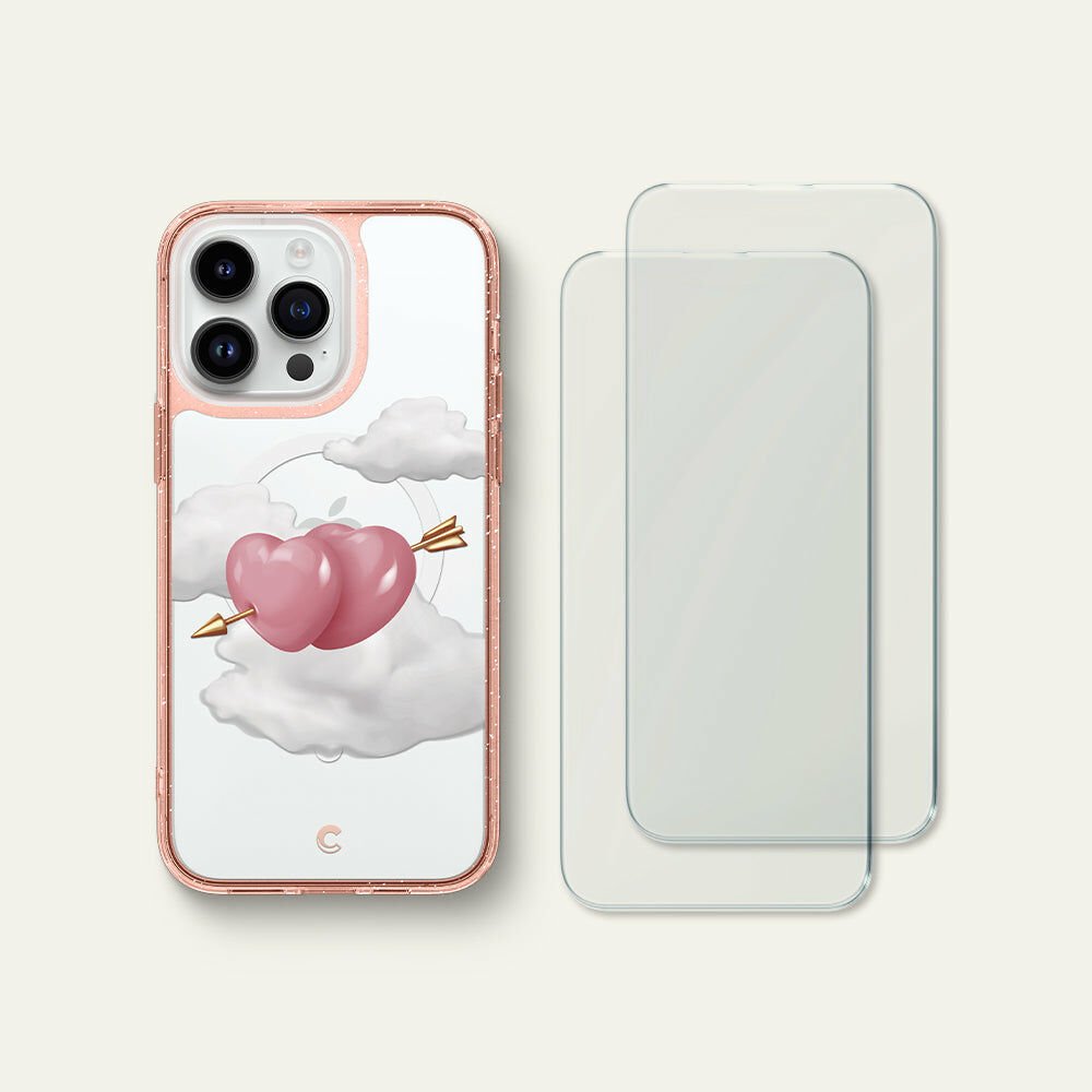 iPhone 14 Pro Kılıf, Ciel by Cyrill Shine Mag Rose Glitter Candyland Red Crystal