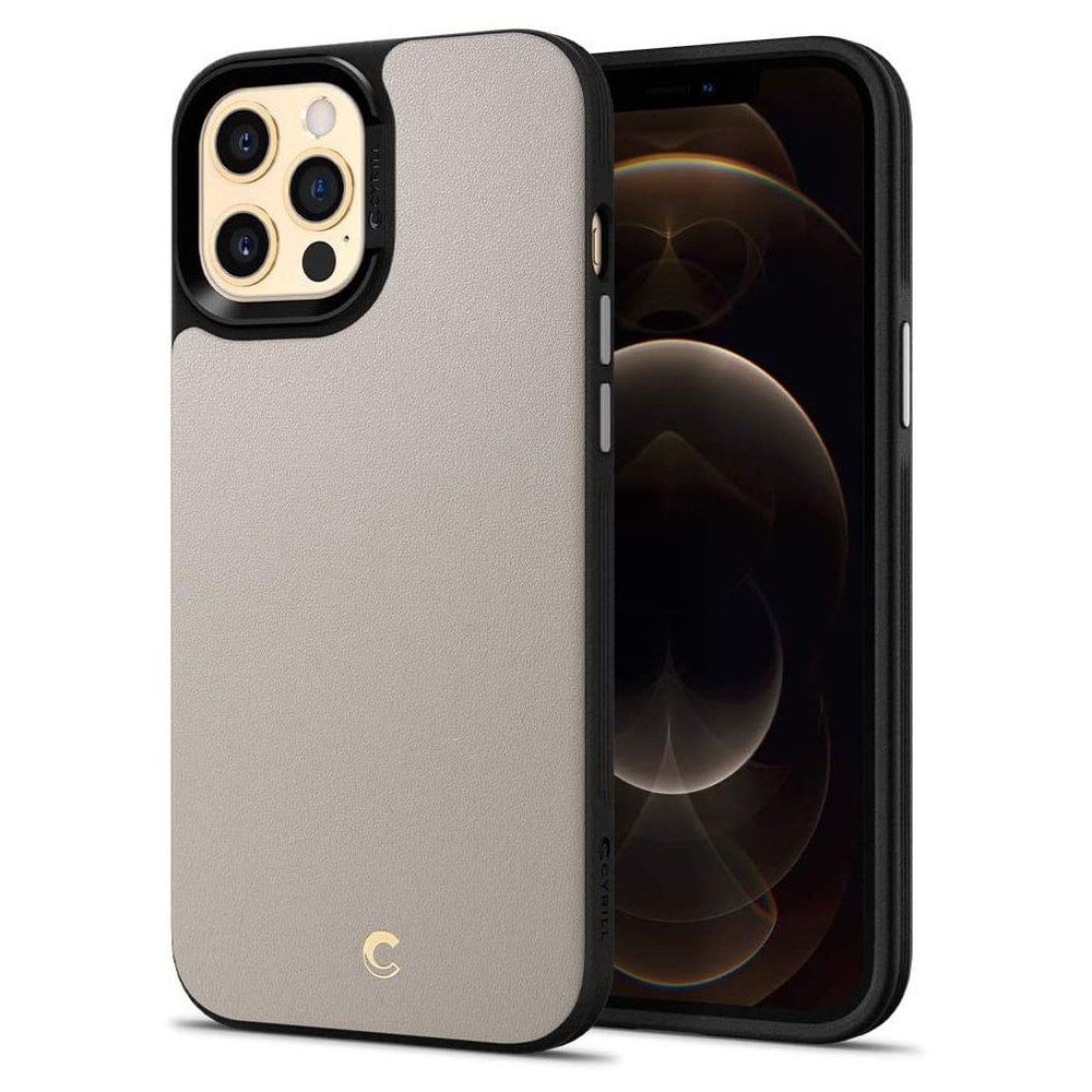 iPhone 12 / iPhone 12 Pro Kılıf, Spigen Ciel by Cyrill Leather Brick (Deri)