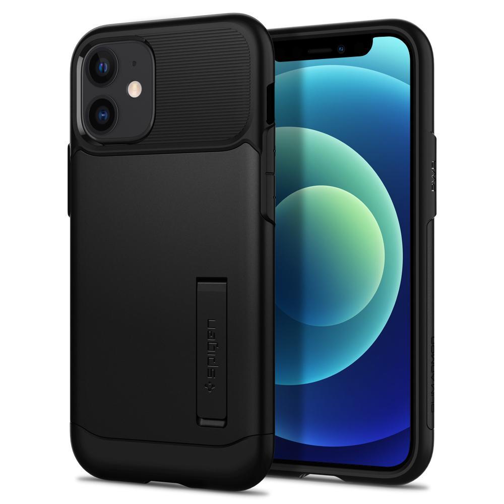 iPhone 12 Mini Kılıf, Spigen Slim Armor Black