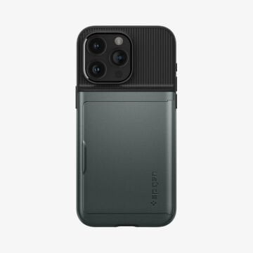 iPhone 15 Pro Max Kılıf, Spigen Slim Armor CS Abyss Green