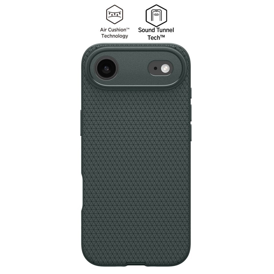 Spigen iPhone Air ince Kılıf Liquid Air Hava Kanalı Teknolojisi™ Askeri Sınıf Koruma Dokulu Yüzey Kapak Abyss Green