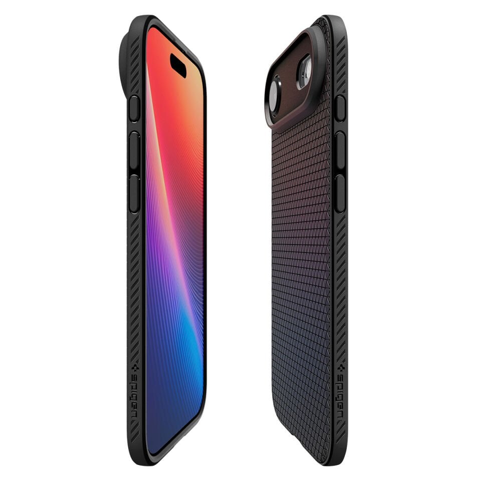Spigen iPhone Air ince Kılıf Liquid Air Hava Kanalı Teknolojisi™ Askeri Sınıf Koruma Dokulu Yüzey Kapak Matte Black