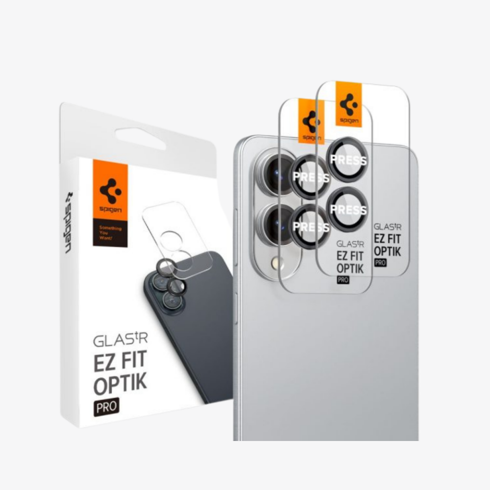 Spigen Galaxy S25 Edge Kamera Lens Camı Koruyucu Kolay Kurulum Glas.tR EZ Fit Optik Pro HD (2 adet) Black
