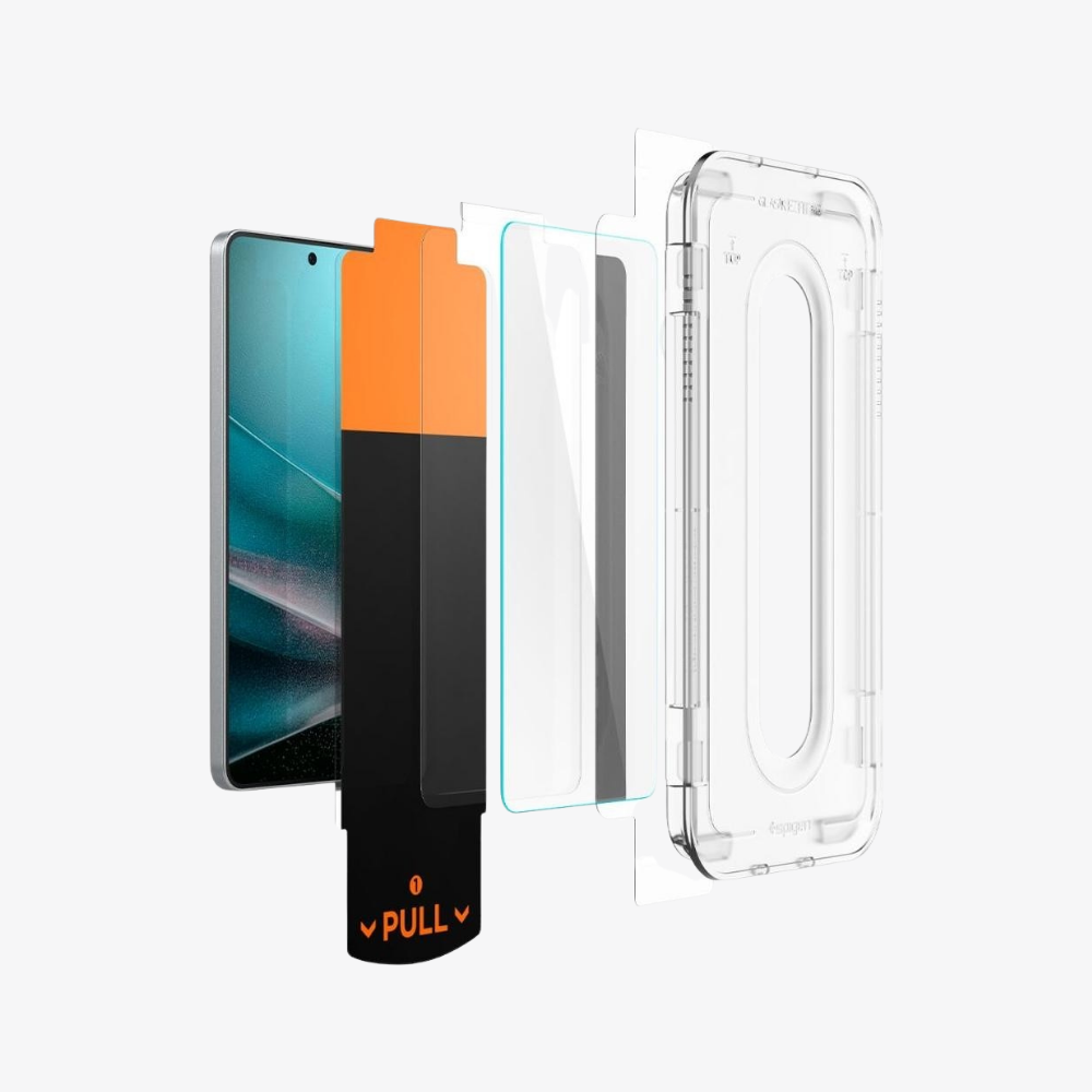 Spigen Galaxy S25 Edge Cam Ekran Koruyucu Kolay Kurulum Glas.tR EZ Fit Pro HD Transparency