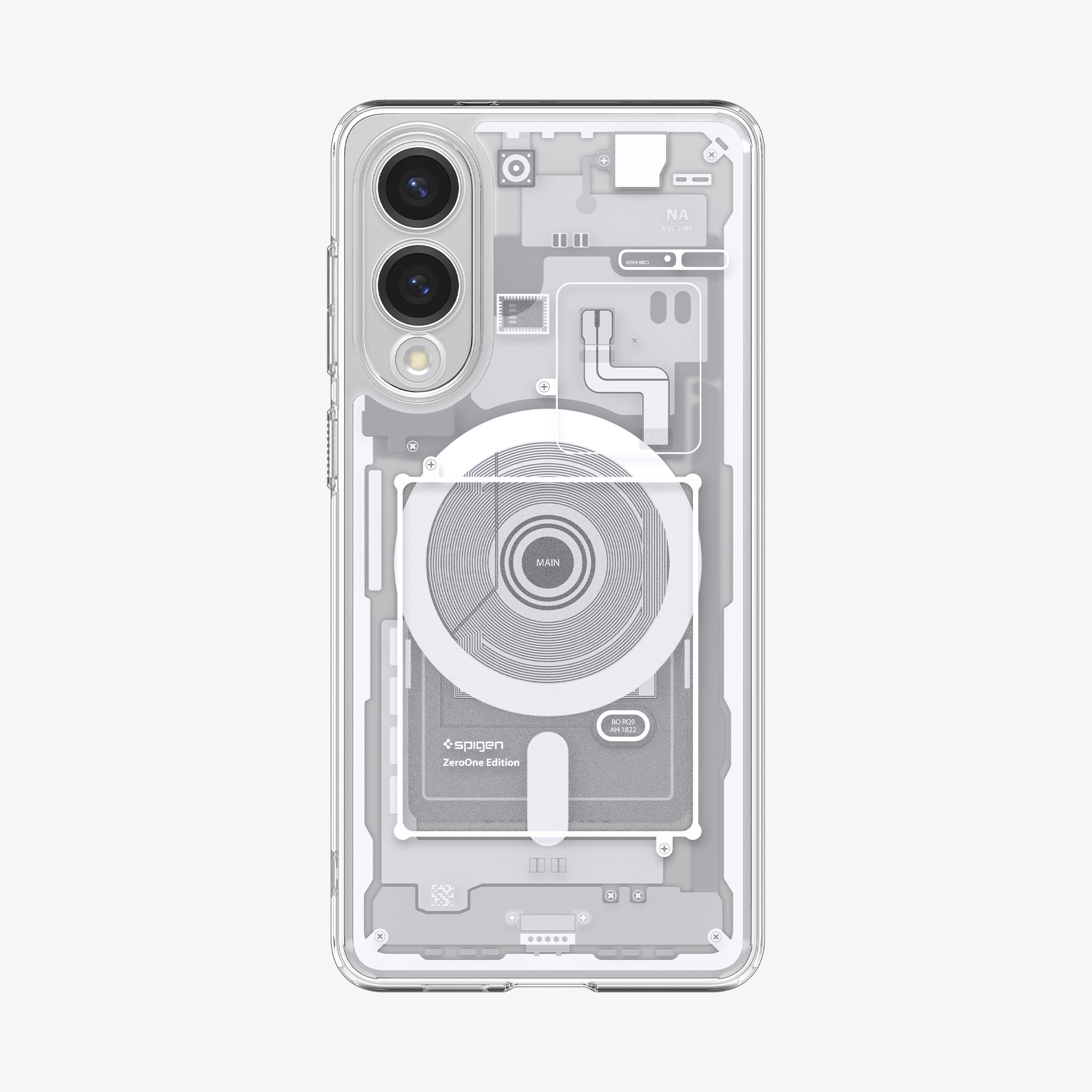 Spigen Galaxy S25 Edge Kılıf Ultra Hybrid MagFit özellikli Zero One Zero One White