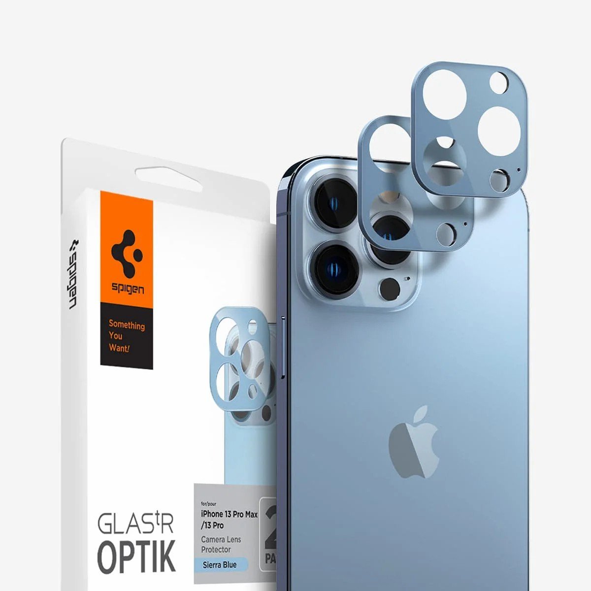 Spigen iPhone 13 Pro Max / 13 Pro Kamera Lens Camı Koruyucu GLAS.tR Optik (2 Adet)