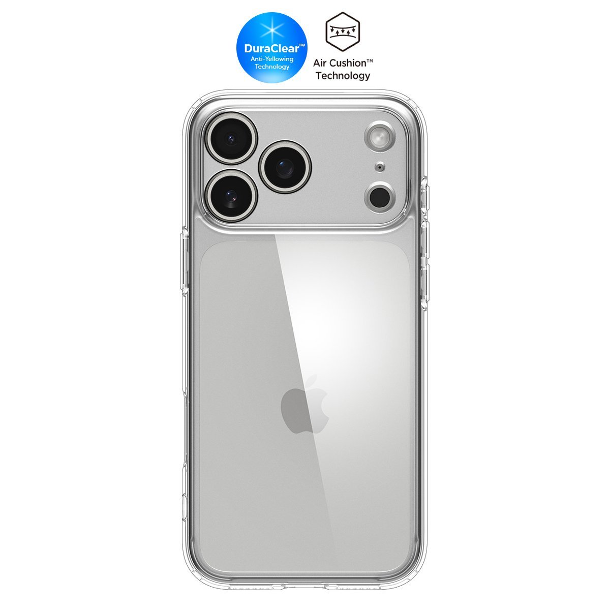 Spigen iPhone 17 Pro Max ince Kılıf Ultra Hybrid Sararma Karşıtı DuraClear™ Hava Kanalı Teknolojisi™ Askeri Sınıf Koruma Şeffaf Kapak Crystal Clear