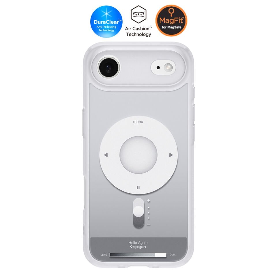 Spigen iPhone Air ince MagSafe Kılıf Ultra Hybrid Sararma Karşıtı DuraClear™ Hava Kanalı Teknolojisi™ Askeri Sınıf Koruma MagFit Tasarım Kapak Classic Silver