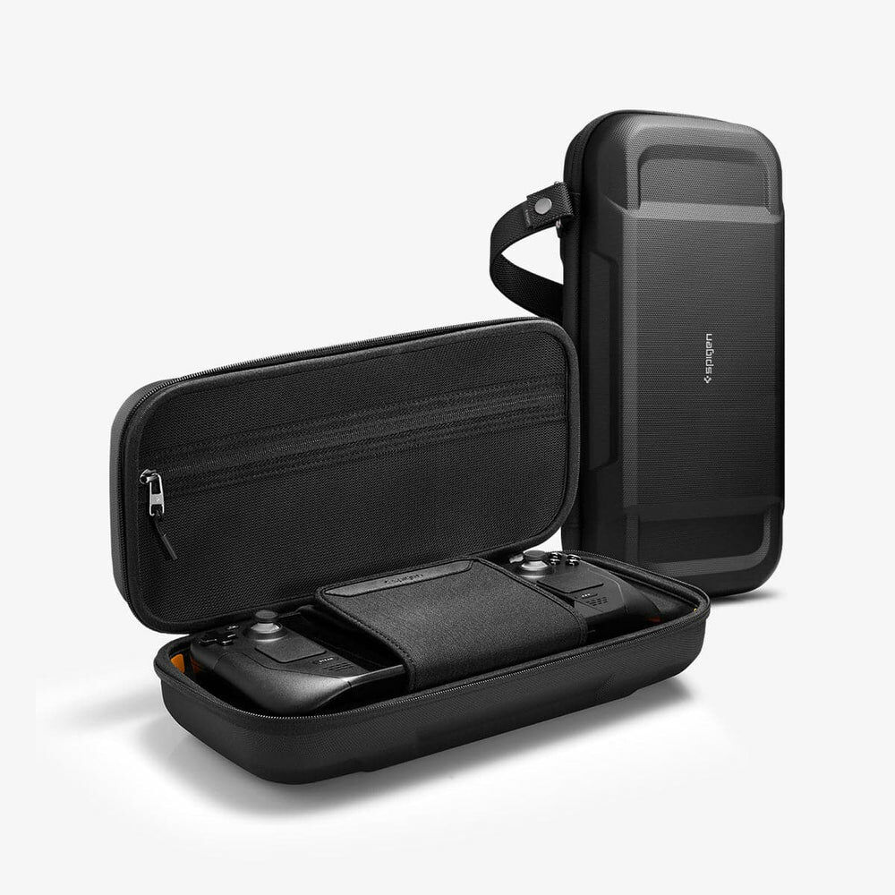 Spigen Steam Deck ile Uyumlu Kılıf Taşıma Çantası Rugged Armor Pro Black