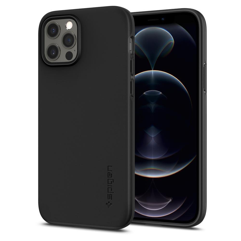 iPhone 12 / iPhone 12 Pro Kılıf, Spigen Thin Fit Pro Black