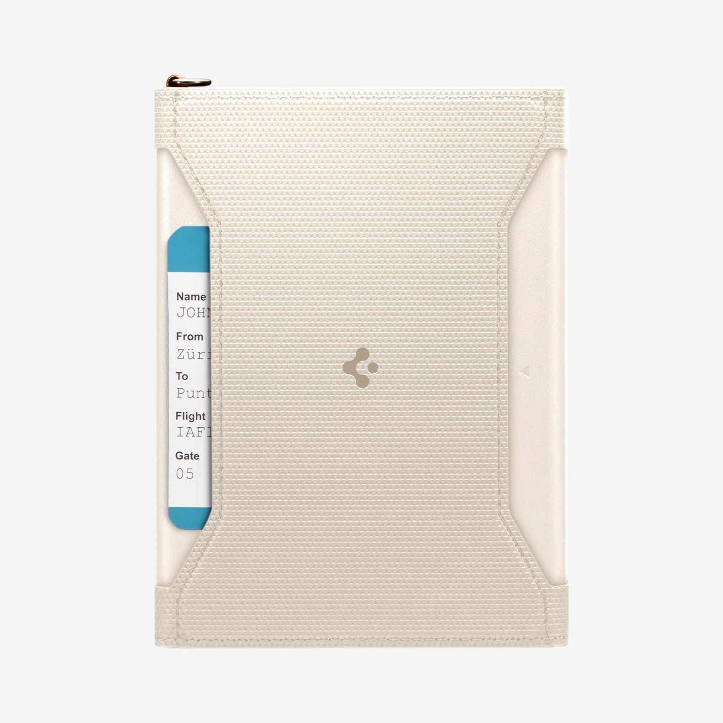 Spigen Passport Holder RFID Korumalı Seyahat Çantası Pasaport Cüzdan Dune Beige
