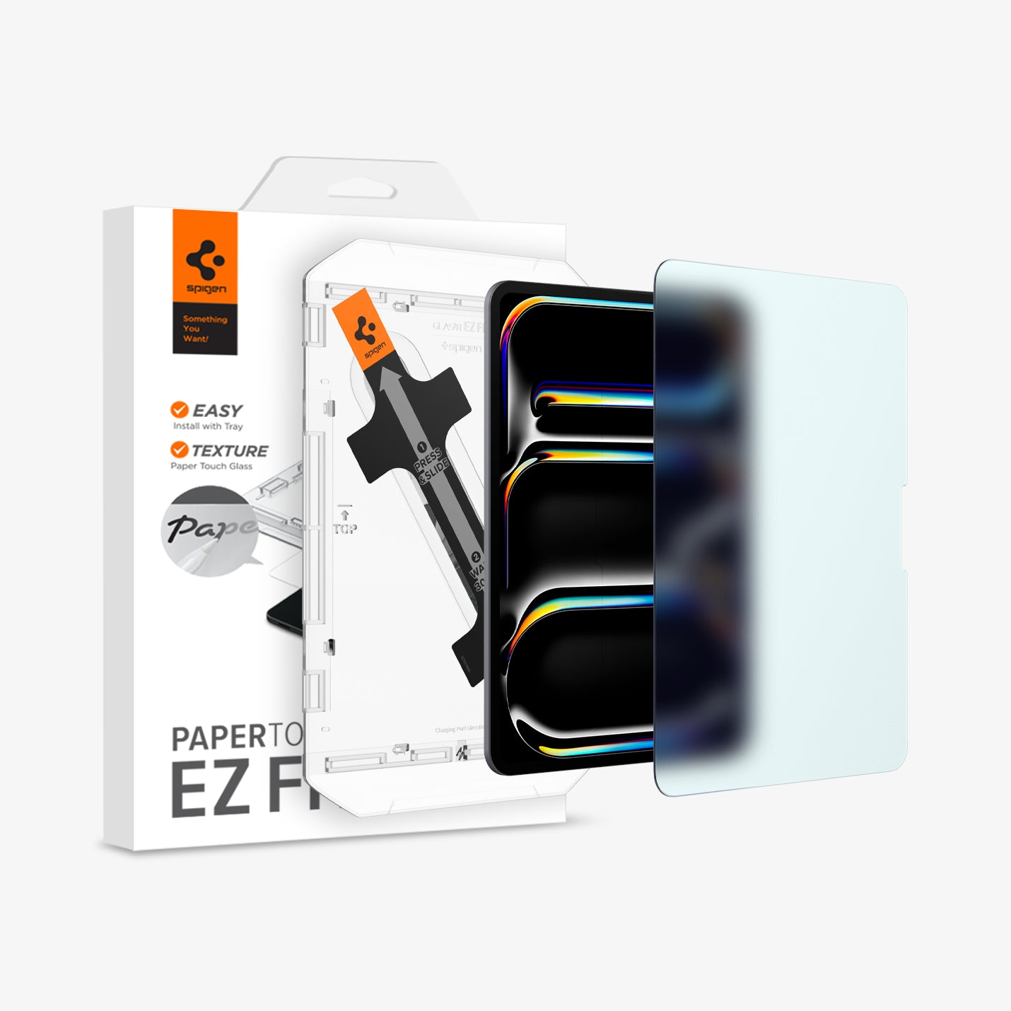 Spigen iPad Pro 11\'\' (2024) Defter Kağıt Hissiyatlı Ekran Koruyucu Kolay Kurulum Paper Touch EZ Fit