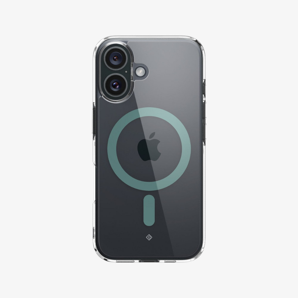 Spigen Caseology iPhone 16 Kılıf Capella Mag MagSafe Özellikli Clear Desert Green