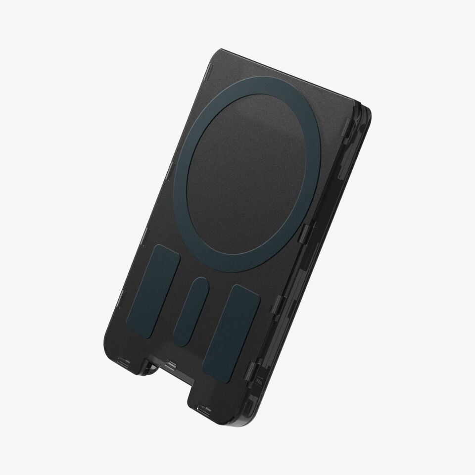 Spigen Apple iPhone için MagSafe Özellikli 4 Kartlı Manyetik Cüzdan Ultra Hybrid v2 Zero One Black