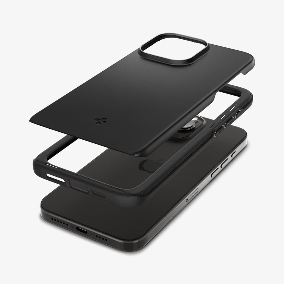 iPhone 15 Pro Kılıf, Spigen Thin Fit Black