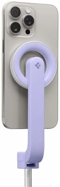 Spigen Kablosuz Bluetooth Selfie Çubuğu MagSafe ile Uyumlu Uzaktan Kumandalı Tripod / 60 cm Kadar Uzatılabilir Kolay Taşınabilir MagFit S571W Lavender
