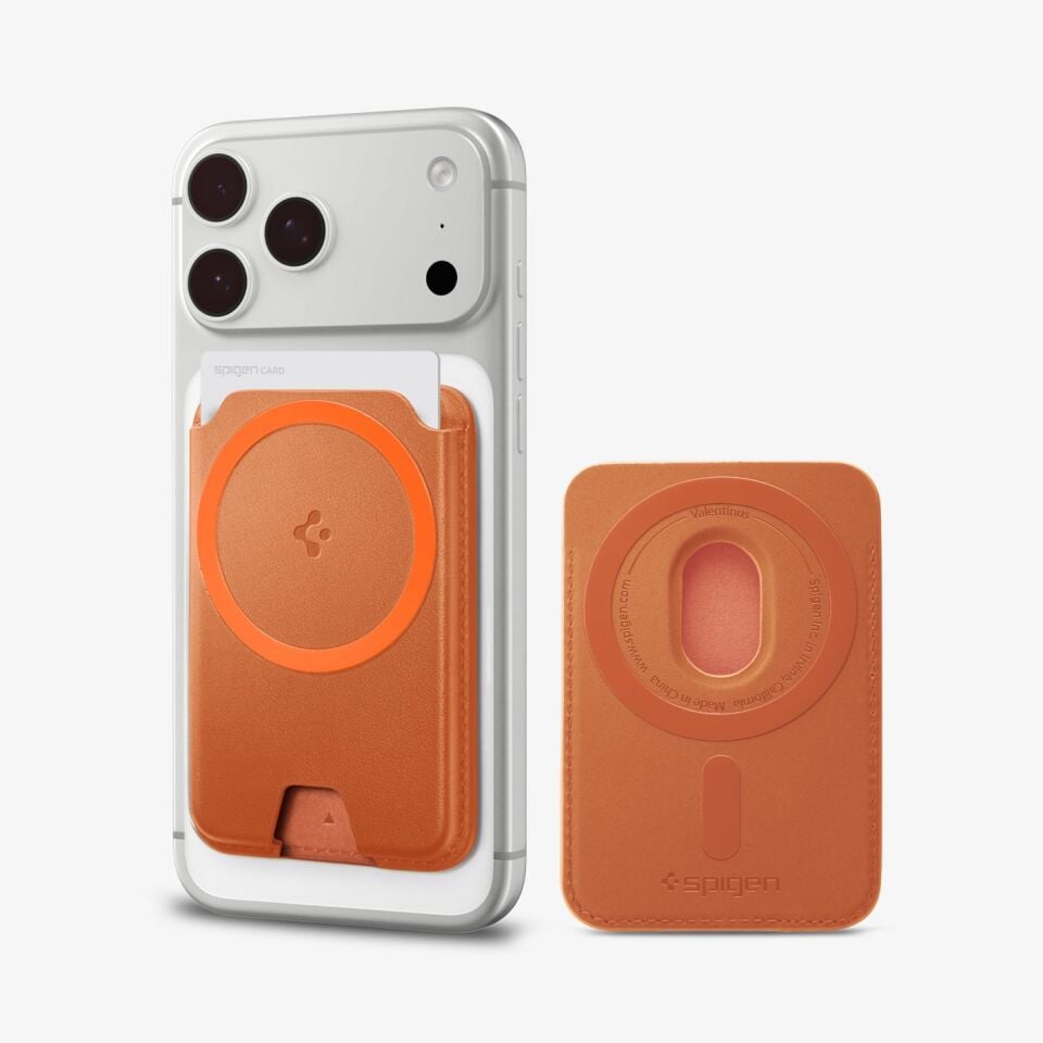Spigen MagFit iPhone ve Galaxy Kılıflar için MagSafe özellikli 3 Kartlı Manyetik Cüzdan Valentinus