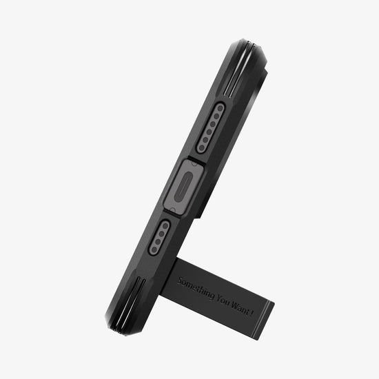 Spigen iPhone 15 Pro Kılıf Tough Armor MagFit MagSafe özellikli Kickstand Black