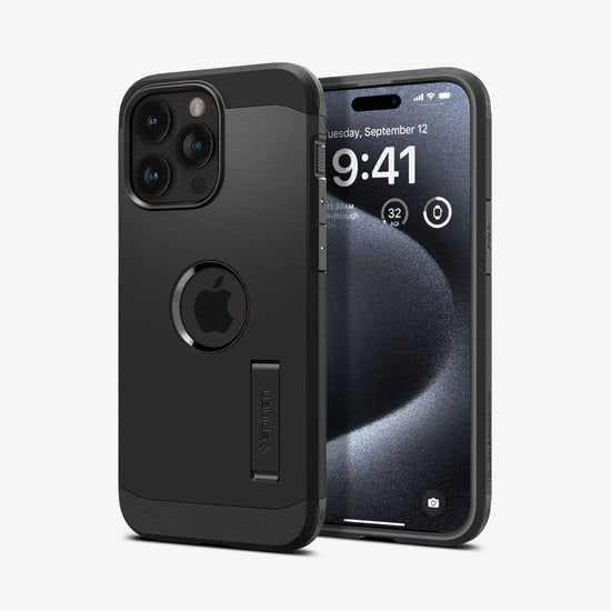 Spigen iPhone 15 Pro Kılıf Tough Armor MagFit MagSafe özellikli Kickstand Black