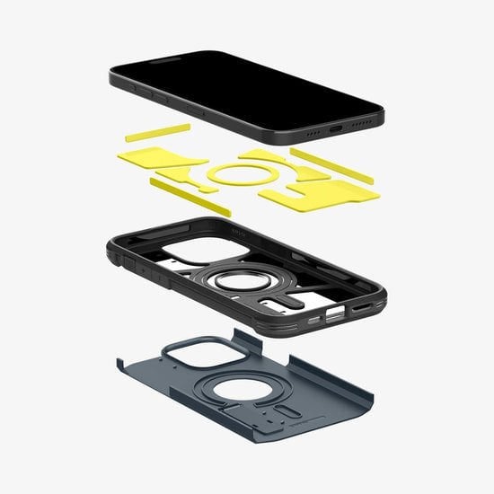 iPhone 15 Pro Kılıf, Spigen Tough Armor Magfit (Magsafe Uyumlu) Metal Slate
