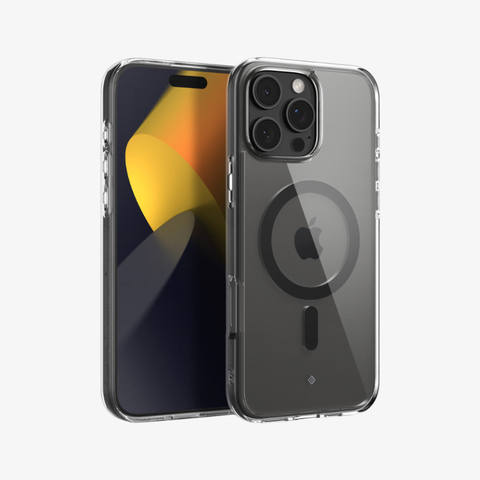 Spigen Caseology iPhone 16 Pro Kılıf Capella Mag MagSafe Özellikli Clear Charcoal