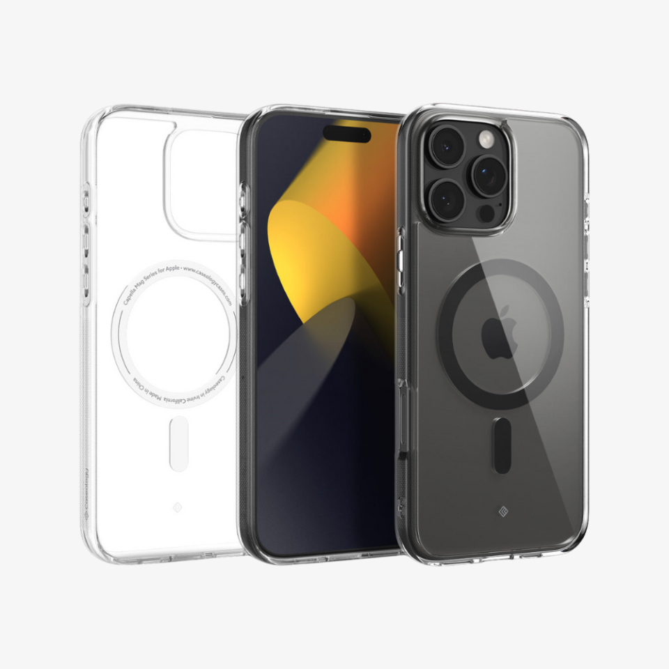 Spigen Caseology iPhone 16 Pro Kılıf Capella Mag MagSafe Özellikli Clear Charcoal