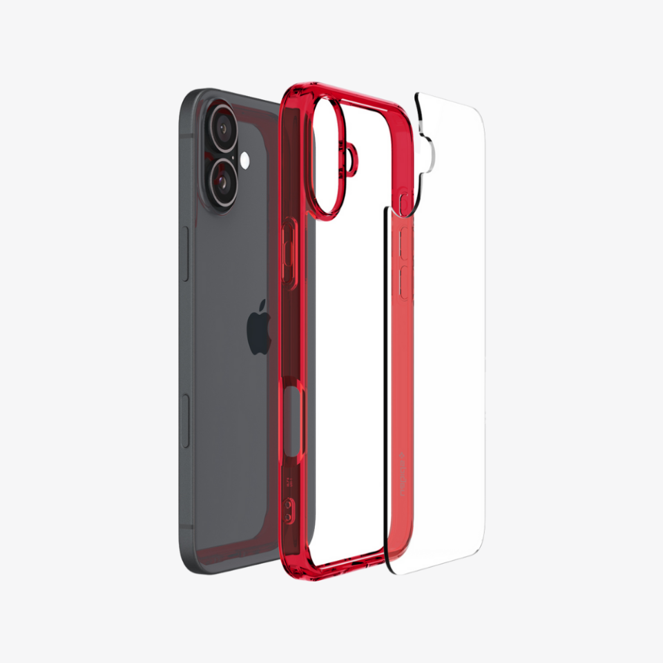 Spigen iPhone 16 Kılıf Ultra Hybrid Red Crystal