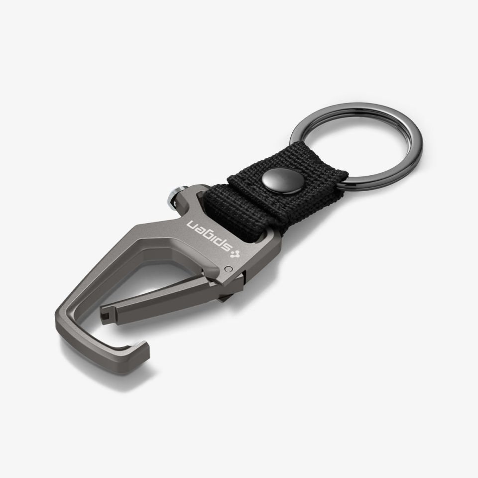 Spigen Carabiner Anahtarlık / Şişe Açacağı Klipsi Kancası Gunmetal