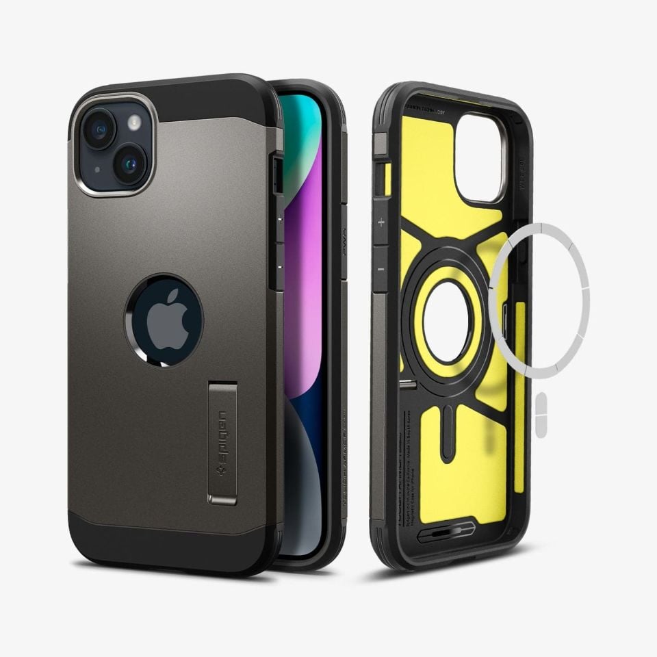 iPhone 14 / iPhone 13 Kılıf, Spigen Tough Armor Magfit (Magsafe Uyumlu) Gunmetal