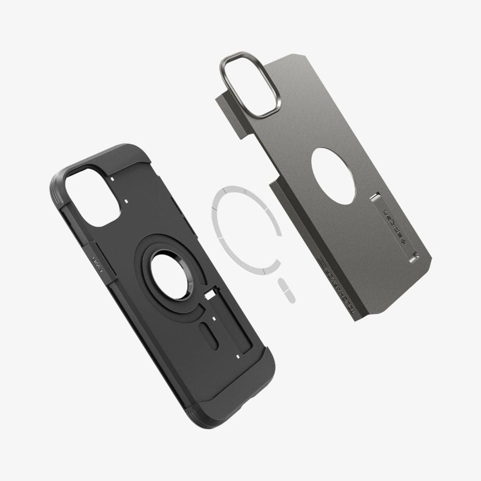 iPhone 14 / iPhone 13 Kılıf, Spigen Tough Armor Magfit (Magsafe Uyumlu) Gunmetal