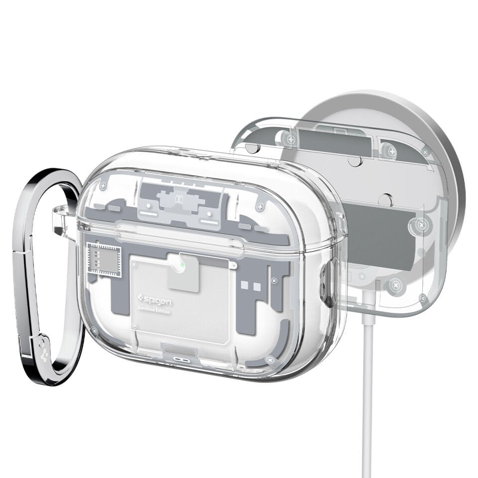 Spigen AirPods Pro 3. Nesil ile Uyumlu Kılıf Ultra Hybrid MagFit MagSafe özellikli Zero One Zero One White
