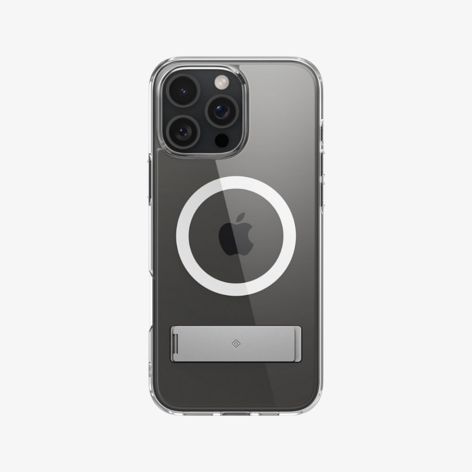 Spigen Caseology iPhone 16 Pro Kılıf Capella Mag MagSafe Özellikli Kickstand Clear White