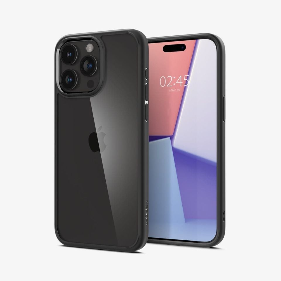 iPhone 15 Pro Kılıf, Spigen Ultra Hybrid Matte Black
