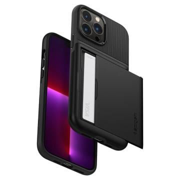 iPhone 13 Pro Max Kılıf, Spigen Slim Armor CS Wallet Black