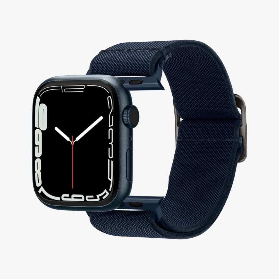 Spigen Apple Watch 49mm Ultra 2/1 - 46mm Seri 10 - 45mm Seri 9/8/7 - 44mm Seri SE2/SE/6/5/4 Kordon Kayış Band Lite Fit Navy