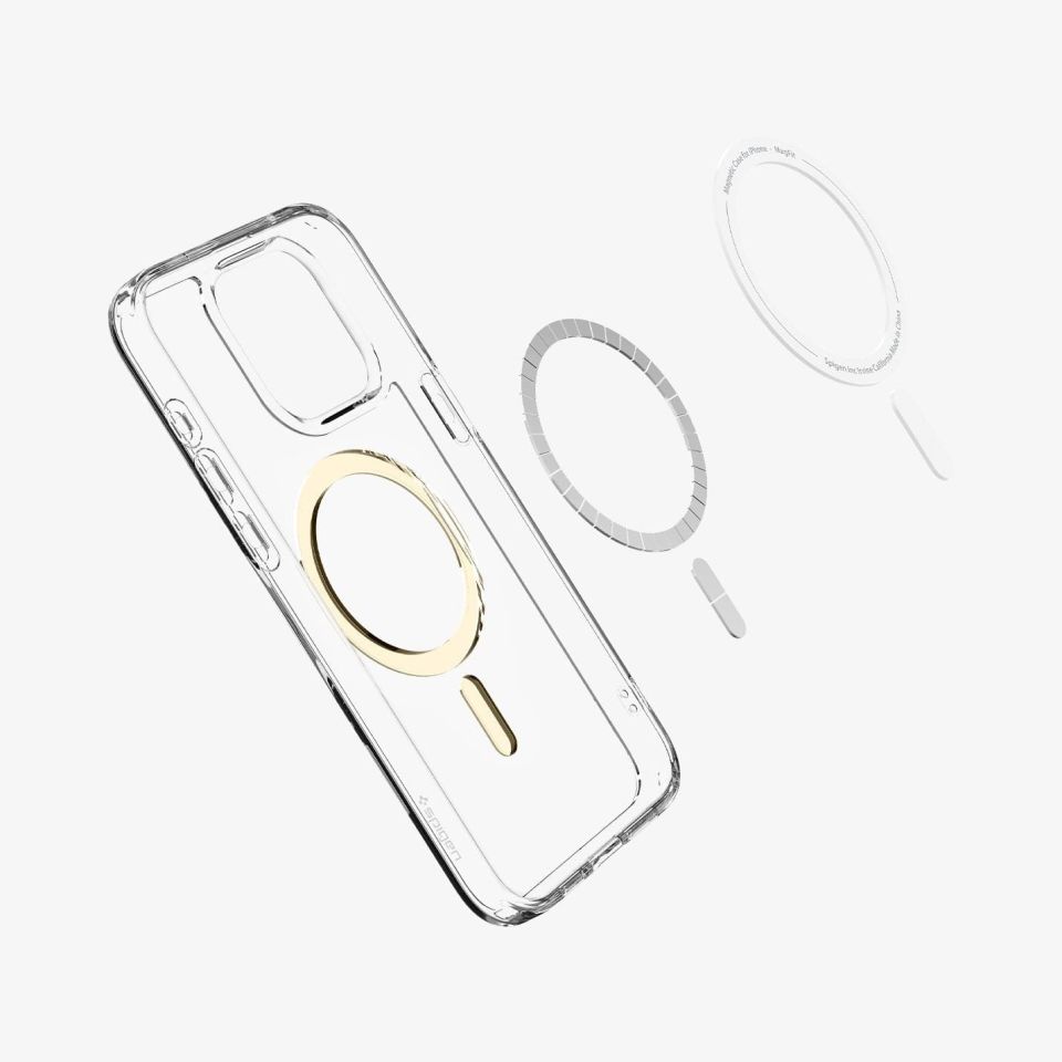 iPhone 15 Pro Kılıf, Spigen Ultra Hybrid Magfit (Magsafe Uyumlu) Gold