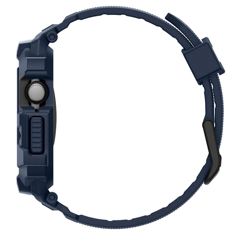Spigen Apple Watch 42mm Seri 11/10 ile Uyumlu Kılıf & Kordon Kayış Rugged Armor Pro 2 Navy Blue