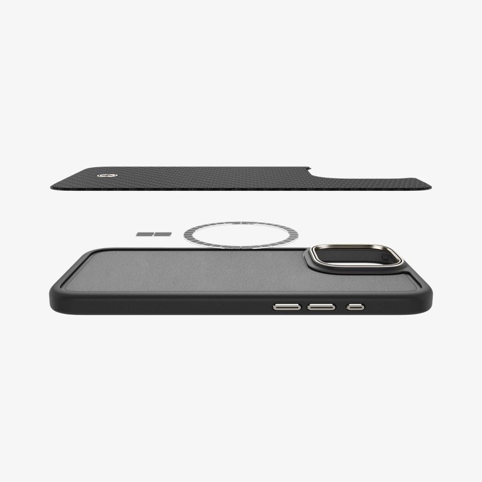 Spigen iPhone 16 Pro Max Kılıf Enzo Aramid Black Natural