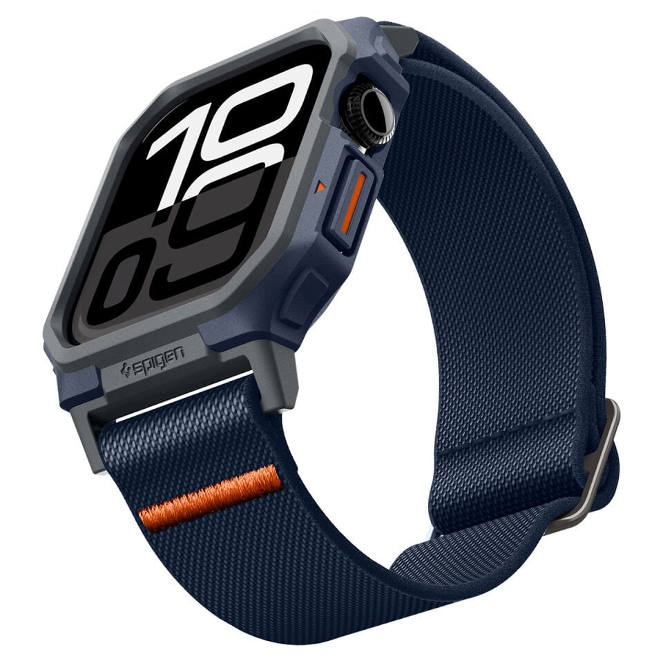 Spigen Apple Watch 46mm Seri 11/10 ile Uyumlu Kılıf & Kordon Kayış Lite Fit Pro Navy Blue