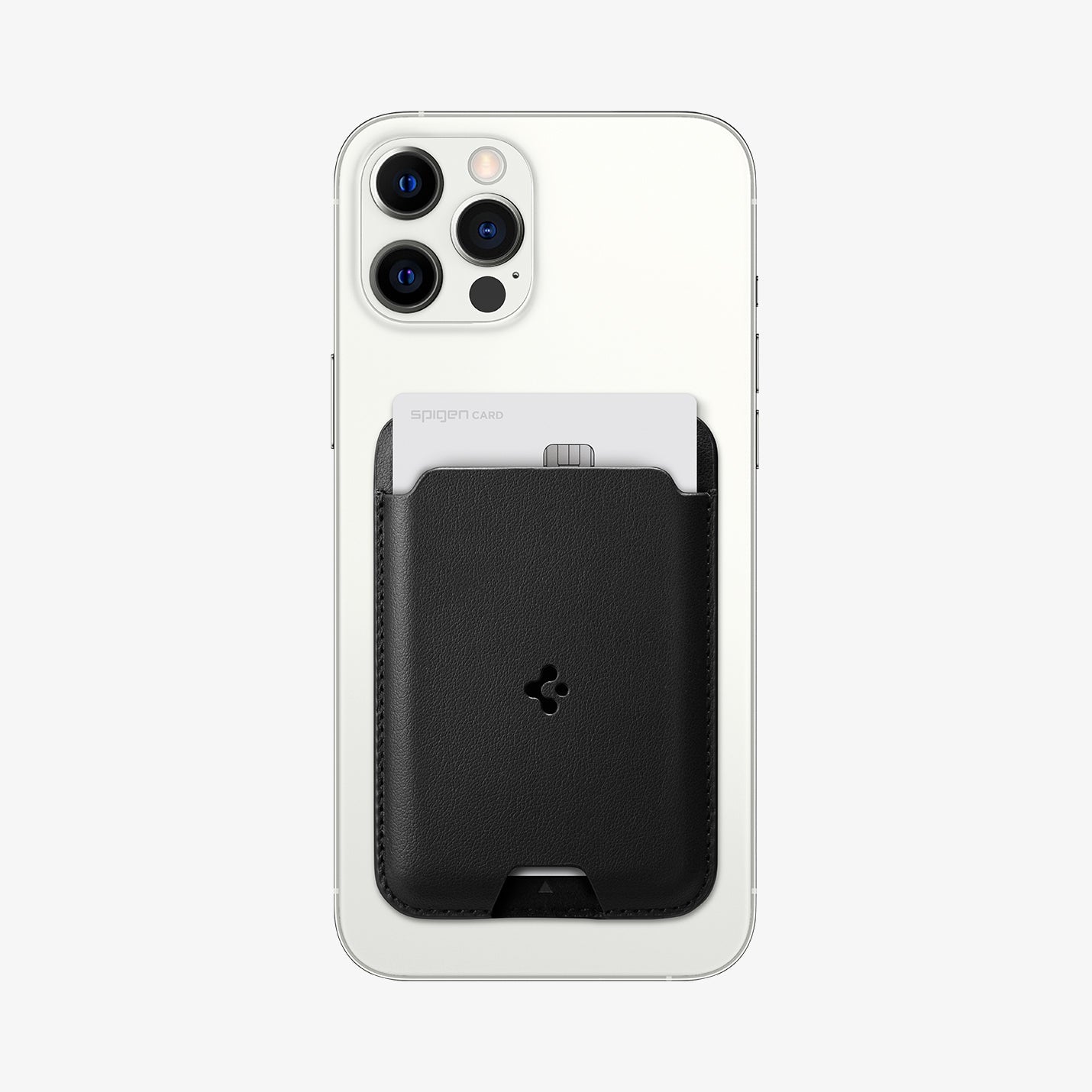 Spigen Apple MagSafe iPhone 15 / iPhone 14 / iPhone 13 / iPhone 12 Serisi için Cüzdan Valentinus Black
