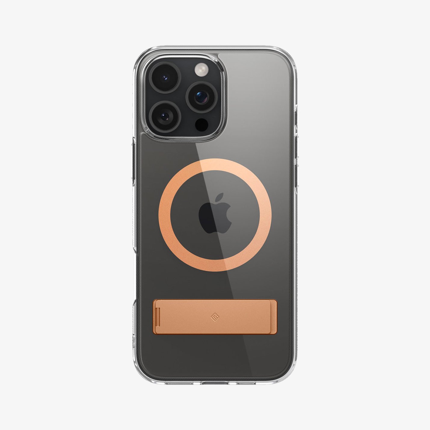 Spigen Caseology iPhone 16 Pro Max Kılıf Capella Mag MagSafe Özellikli Kickstand Clear Sepia Gold