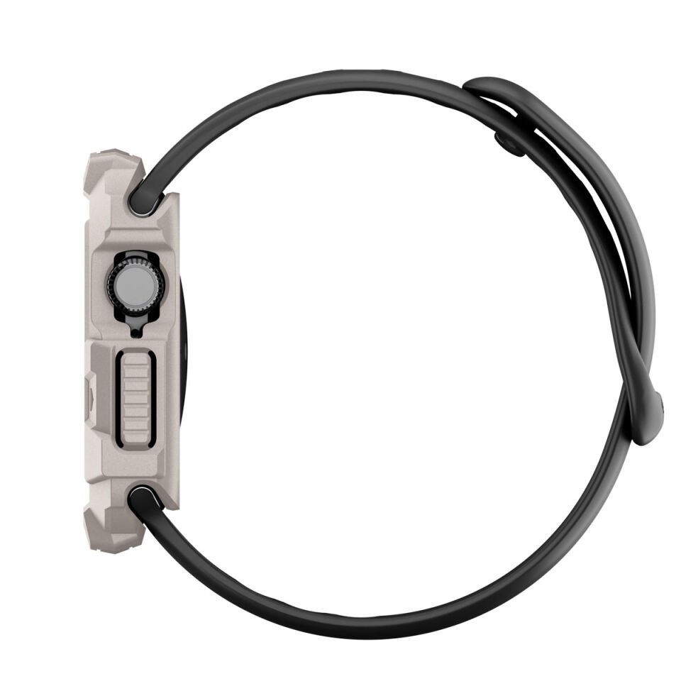 Spigen Apple Watch 46mm Seri 11/10 ile Uyumlu Kılıf Rugged Armor 2 Dune Beige
