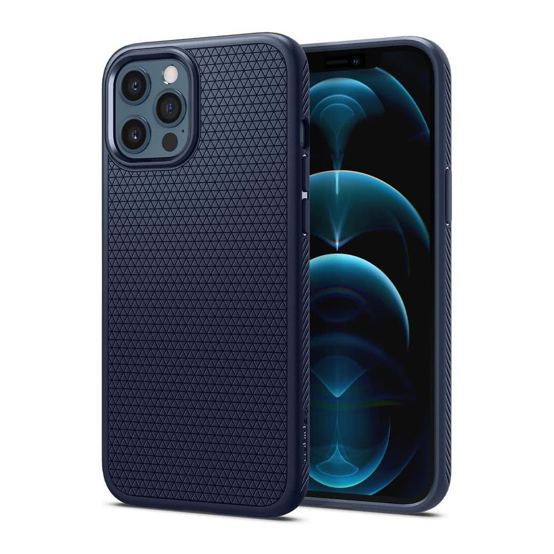 iPhone 12 Pro Max Kılıf, Spigen Liquid Air Navy Blue